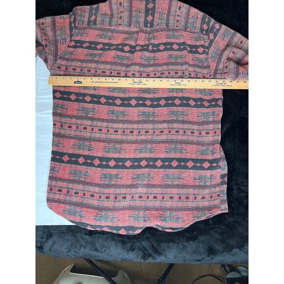 The Territory Ahead size XL/T shirt woven multicolor Aztec button up Santa Fe - Picture 3 of 5